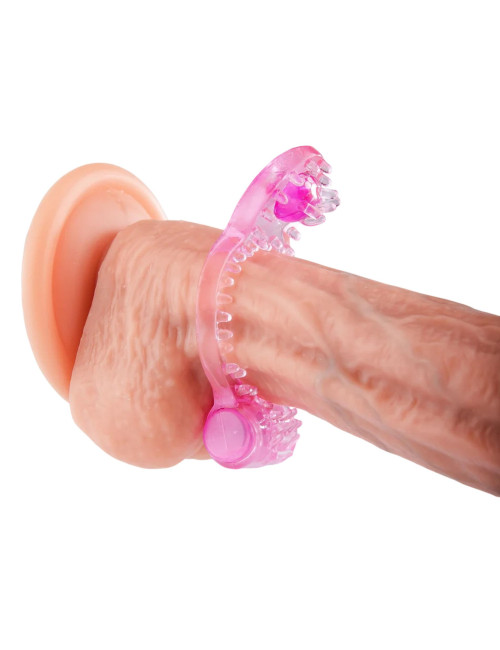LoveSecret Sensual LS75 – Vibrating Cock Ring 03 – Textured Couples Ring – Pink