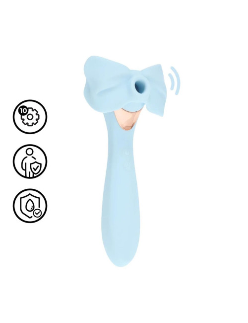 Darling - AirTap Wand Vibrator with Five Head Attachments - Blue