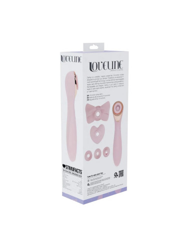 Darling - AirTap Wand Vibrator with Five Head Attachments - Pink