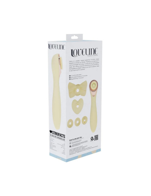 Darling - AirTap Wand Vibrator with Five Head Attachments - Yellow