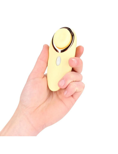 Aurie - AirTap Vibrator with Two Head Attachments - Yellow