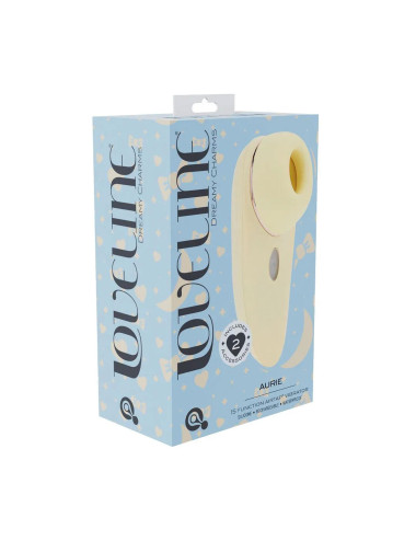Aurie - AirTap Vibrator with Two Head Attachments - Yellow