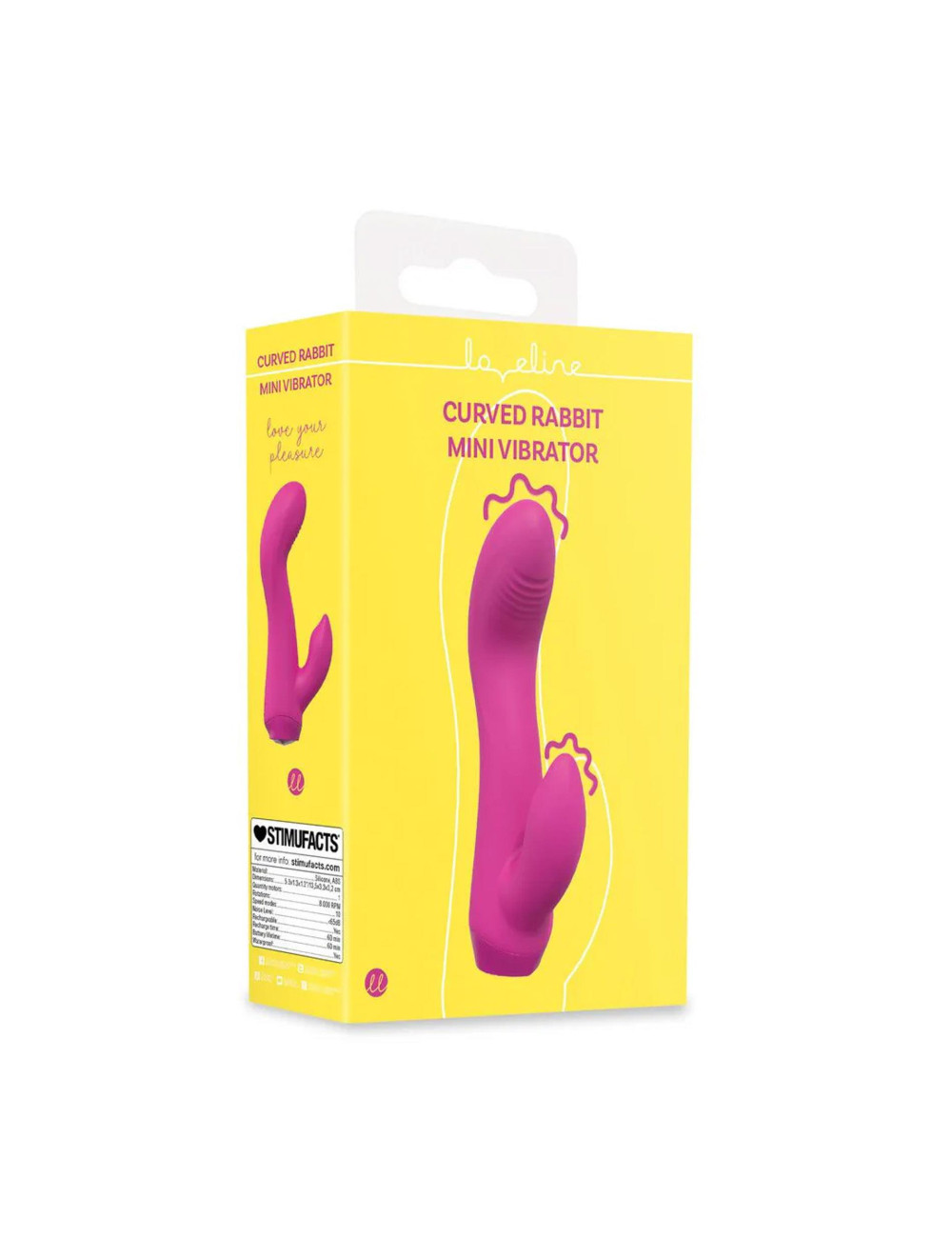 Mini Curved Rabbit Vibrator - Pink