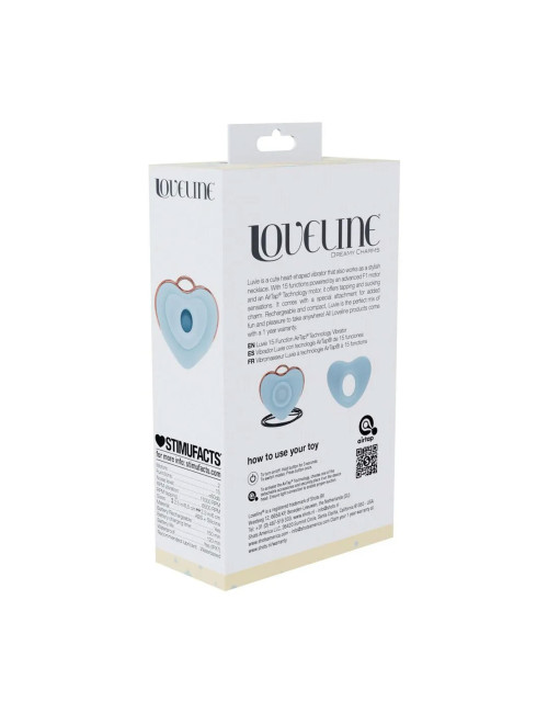 Luvie - Heart-shaped AirTap Vibrator - Blue