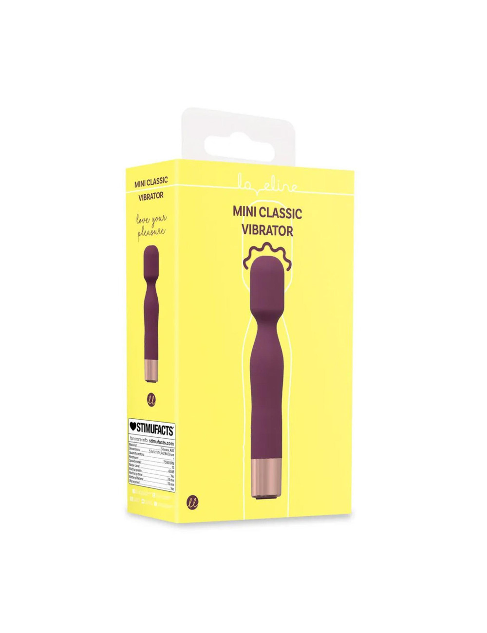 Mini Classic Wand Vibrator - Burgundy