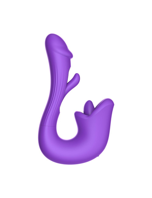 B - Series Lyla Tongue Flap Dual Vibe – Podwójny Wibrator z Ruchomą Klapką
