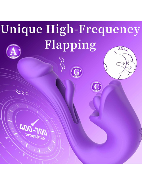 B - Series Lyla Tongue Flap Dual Vibe – Podwójny Wibrator z Ruchomą Klapką