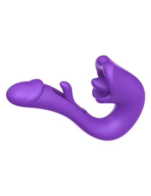 B - Series Lyla Tongue Flap Dual Vibe – Podwójny Wibrator z Ruchomą Klapką