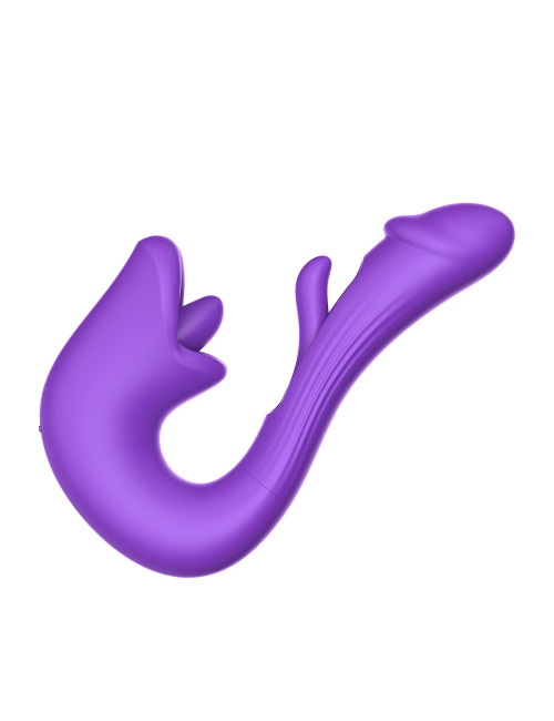 B - Series Lyla Tongue Flap Dual Vibe – Podwójny Wibrator z Ruchomą Klapką