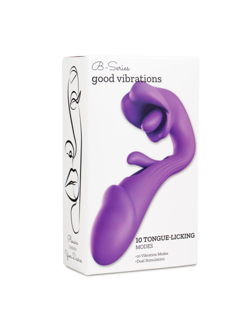 B - Series Lyla Tongue Flap Dual Vibe – Podwójny Wibrator z Ruchomą Klapką
