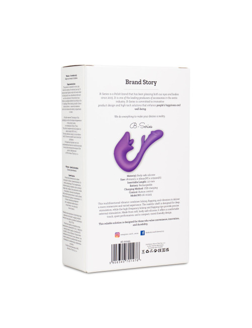 B - Series Lyla Tongue Flap Dual Vibe – Podwójny Wibrator z Ruchomą Klapką