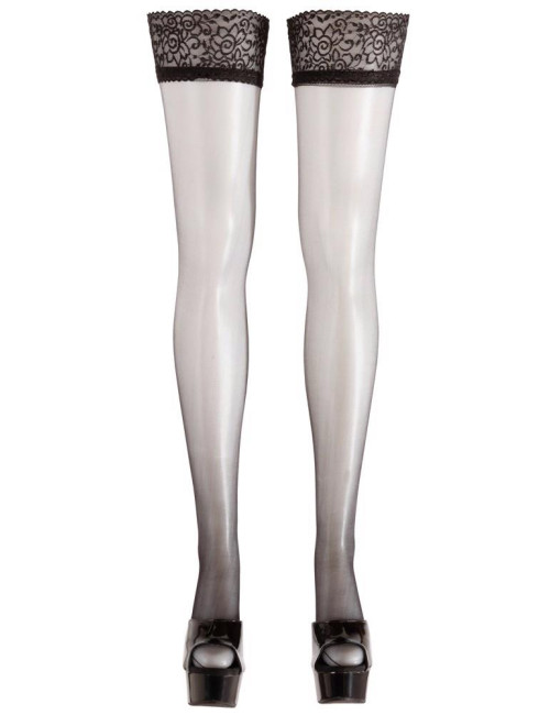 Cottelli Legwear Czarne Pończochy Samonośne 2