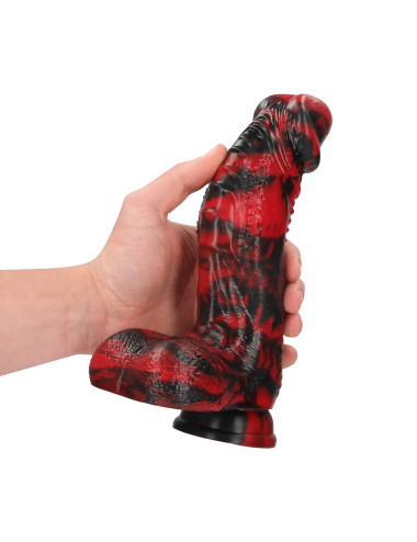 Dark Lycan Spawn - Silicone Dildo - Red/Black