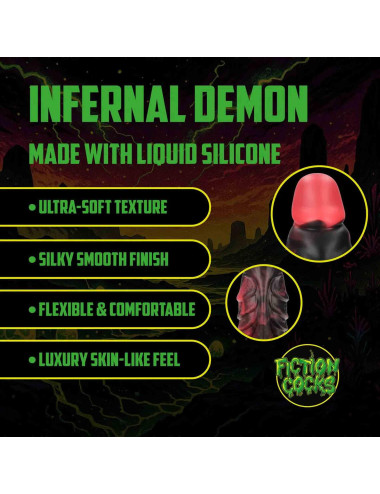Infernal Demon - Silicone Dildo - Red/Black