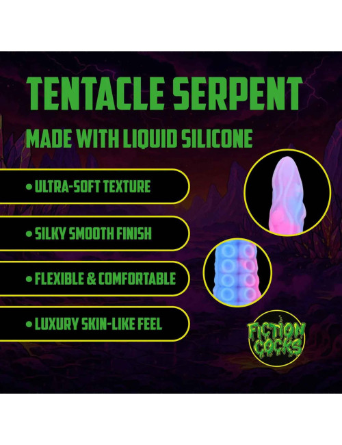 Tentacle Serpent - Anal Snake - 19.7" / 50 cm - Purple/Blue