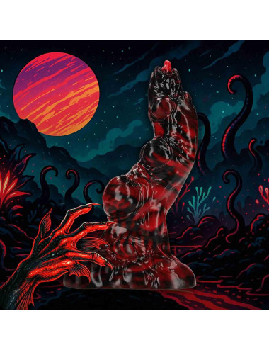 Hell Invader - Silicone Dildo - Red/Black