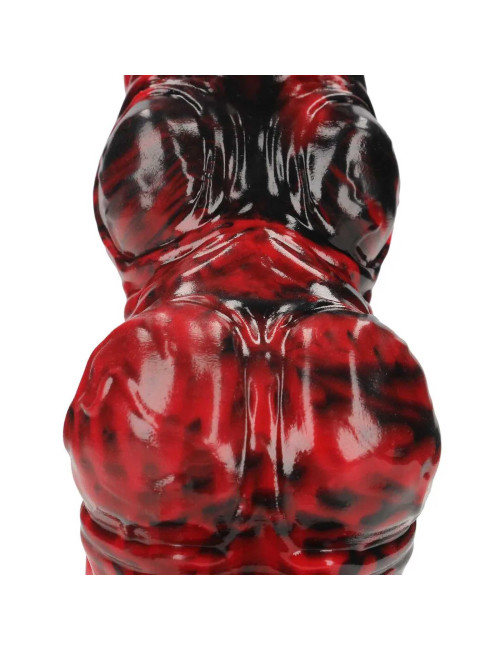 Hell Invader - Silicone Dildo - Red/Black