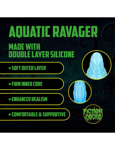 Aquatic Ravager - Silicone Dildo - Blue