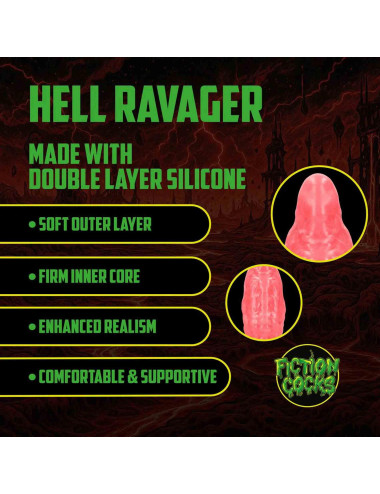 Hell Ravager - Silicone Dildo - Red