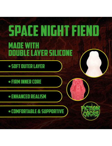 Space Night Fiend - Silicone Dildo - Red/White
