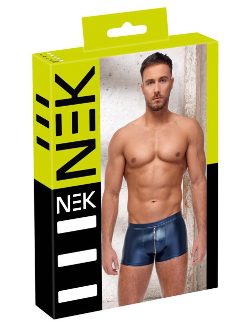 NEK Męskie Bokserki Niebieske Blue S
