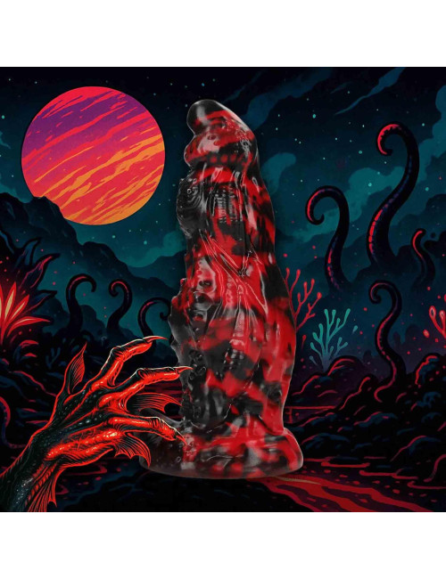 Hell Night Fiend - Silicone Dildo - Red/Black