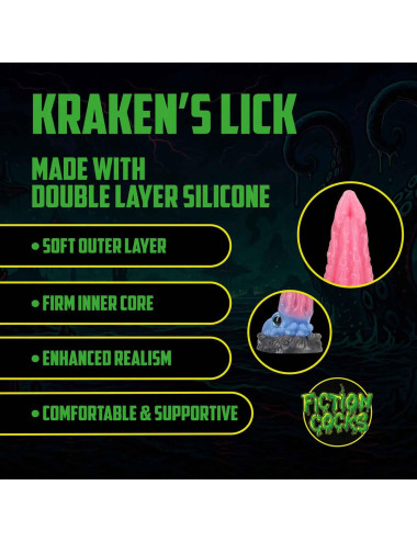 Kraken's Lick - Silicone Dildo - Blue/Red