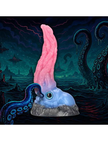 Kraken's Lick - Silicone Dildo - Blue/Red