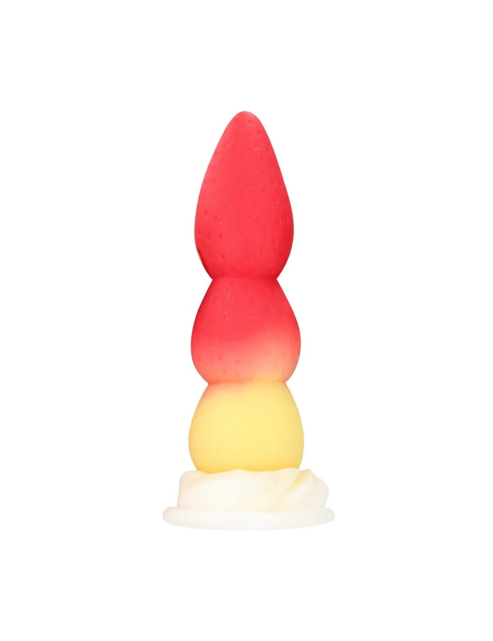 Whipped Berry - Silicone Butt Plug - Red/Yellow