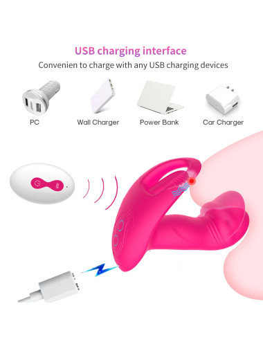 Flicking wearable vibrator