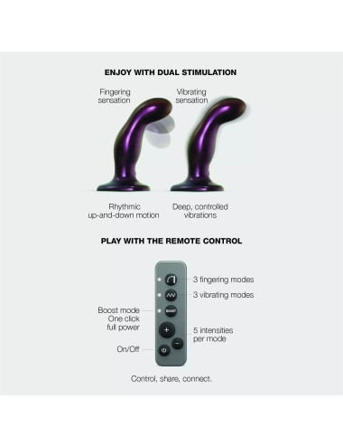 FINGERING & VIBRATING DILDO - M - PURPLE TR