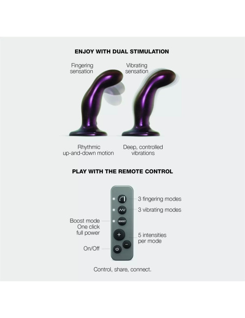 FINGERING & VIBRATING DILDO - M - PURPLE TR