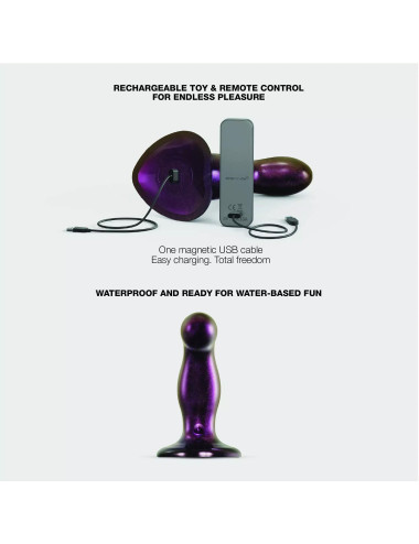 FINGERING & VIBRATING DILDO - M - PURPLE TR