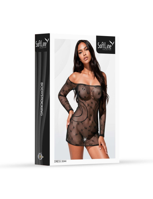 SoftLine Collection Sukienka 3044 Czarna