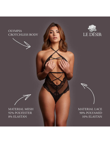 Olympia - Crotchless Body - One Size - Black