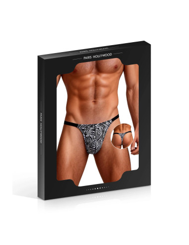 Sexy men's thong with zebra print S/M