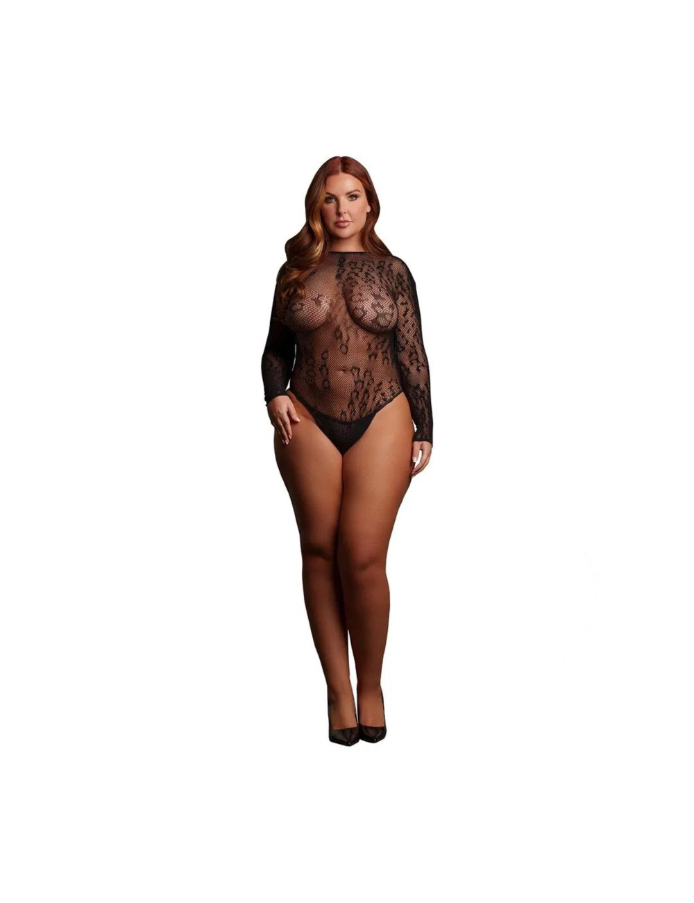 Le Désir Roxy - Leoparda Siateczkowe Body Crotchless Queen Size