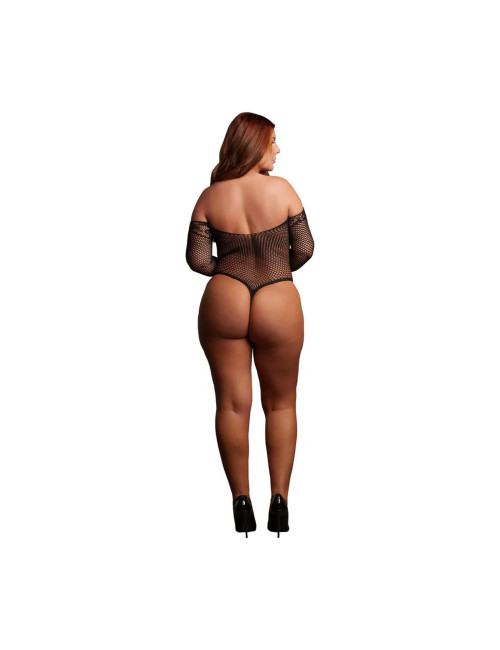 Le Désir Matilda - Czarne Koronkowe Body Queen Size