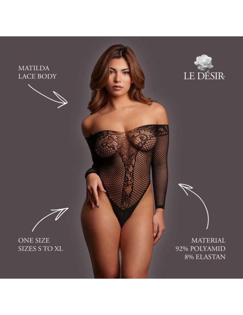 Le Désir Matilda Koronkowe Body Czarne One Size