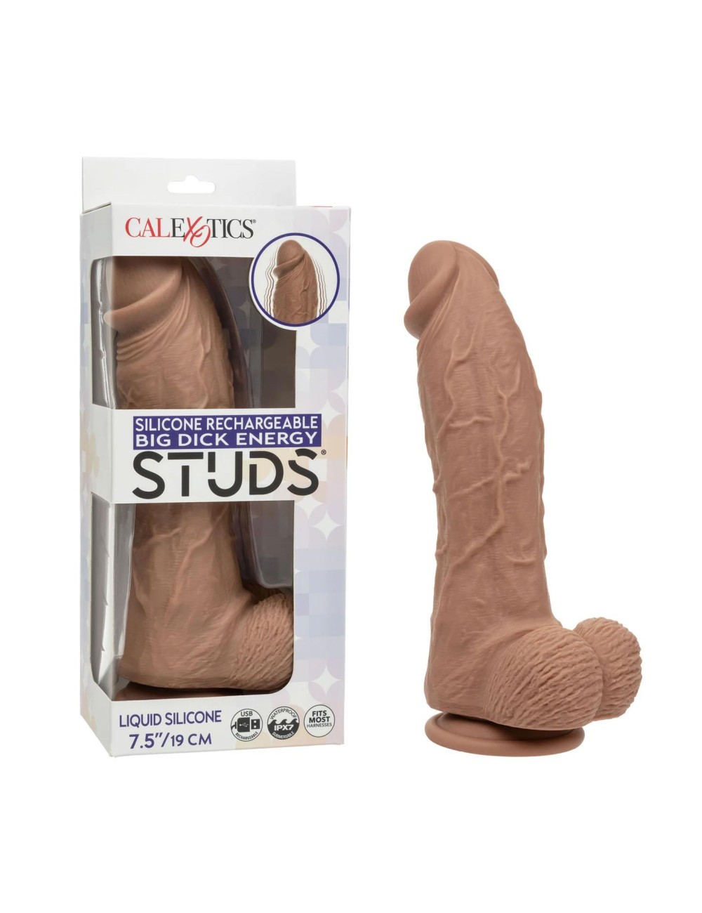 Big Dick Vibrating Energy Studs - Brown