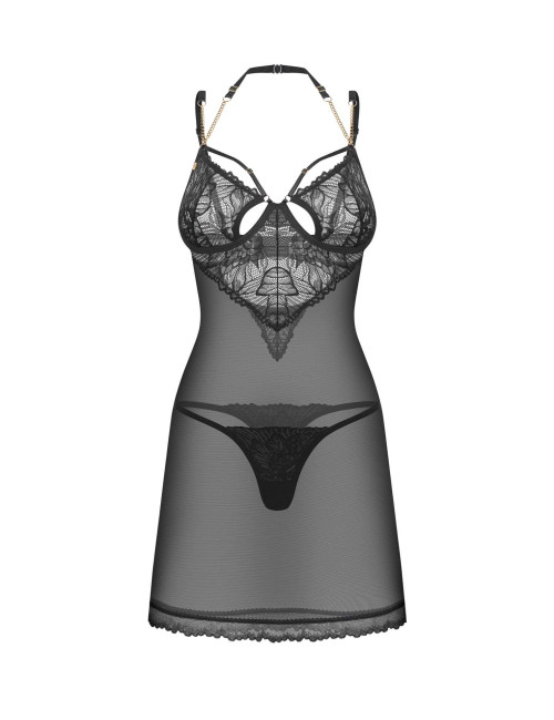 Obsessive Matildea Black - koszulka i stringi L/XL