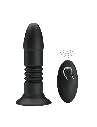 MR PLAY - VIBRATING ANAL PLUG 4 vibrations 4 thrusting Remote Control