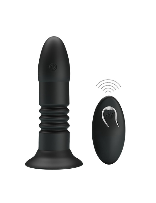 MR PLAY - VIBRATING ANAL PLUG 4 vibrations 4 thrusting Remote Control