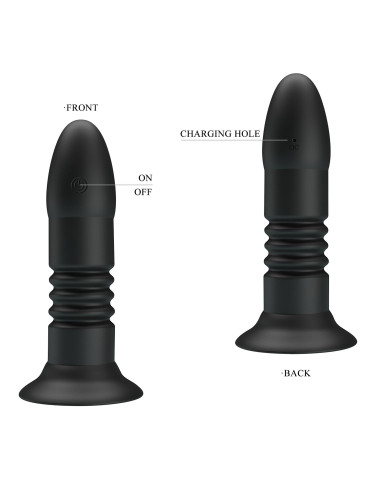 MR PLAY - VIBRATING ANAL PLUG 4 vibrations 4 thrusting Remote Control