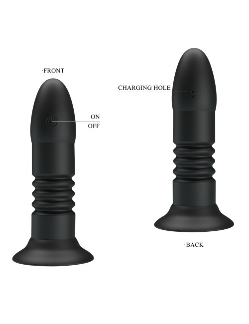 MR PLAY - VIBRATING ANAL PLUG 4 vibrations 4 thrusting Remote Control