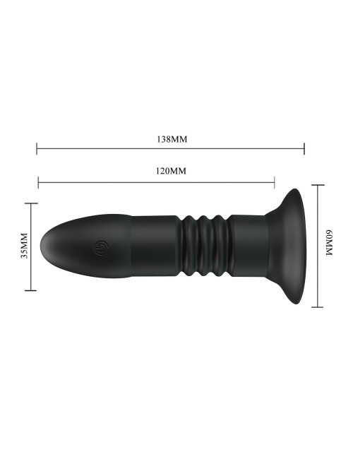 MR PLAY - VIBRATING ANAL PLUG 4 vibrations 4 thrusting Remote Control