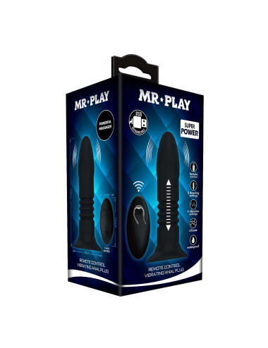 MR PLAY - VIBRATING ANAL PLUG 4 vibrations 4 thrusting Remote Control