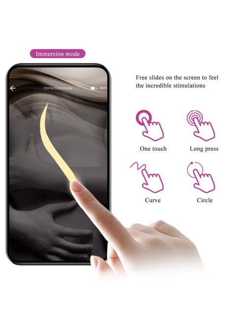 PRETTY LOVE - August, Mobile APP Long-distance Control 12 vibration functions, ABS Silicone, USB rechargeable