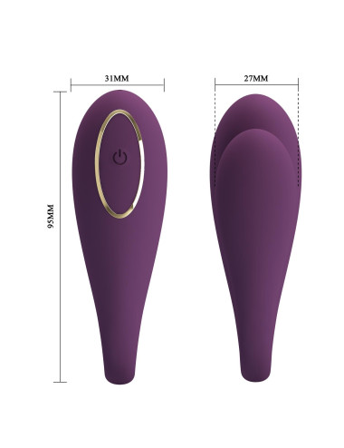 PRETTY LOVE - August, Mobile APP Long-distance Control 12 vibration functions, ABS Silicone, USB rechargeable