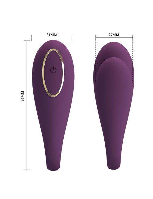 PRETTY LOVE - August, Mobile APP Long-distance Control 12 vibration functions, ABS Silicone, USB rechargeable